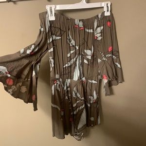 Express flowy strapless romper